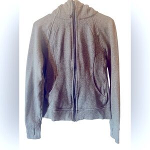 Lululemon Scuba Hoodie Light Cotton Fleece EUC Gray Size 6